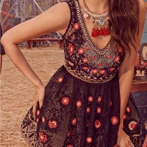 Bebe embroidered dress
